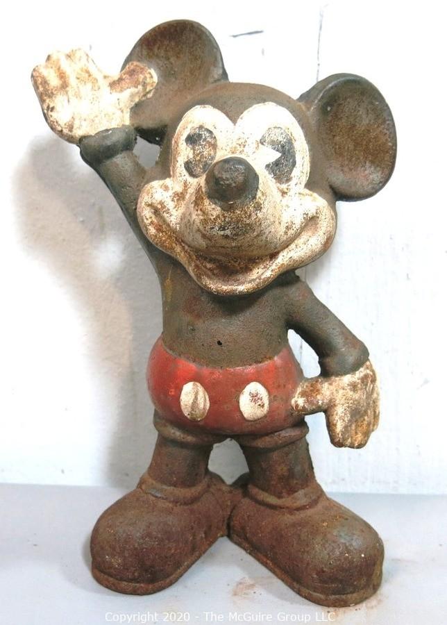 cast iron mickey mouse figurine